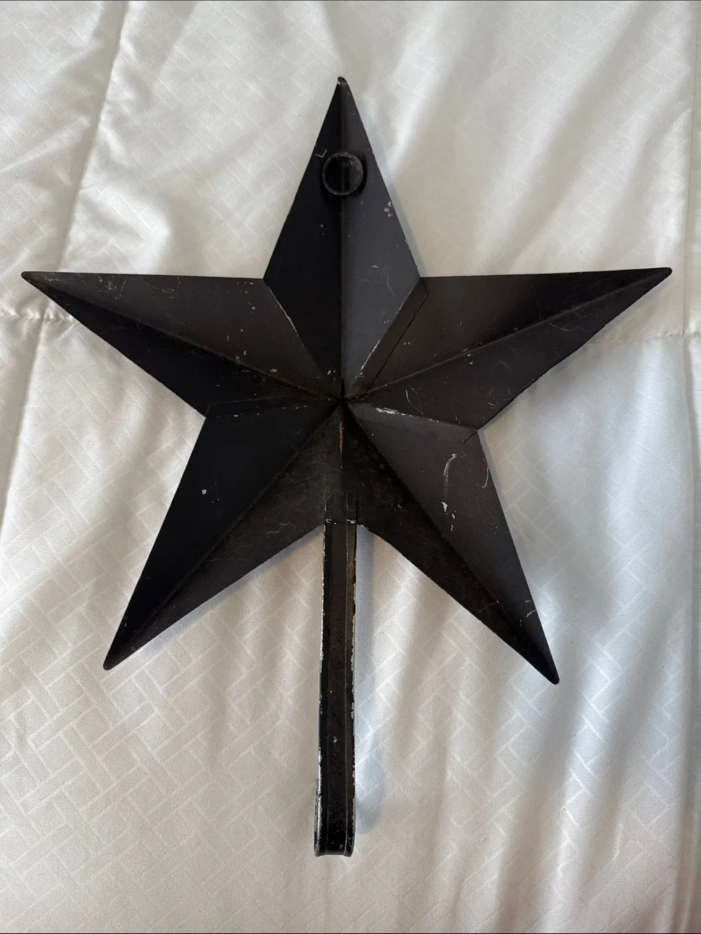 black metal barn star wall hook  12